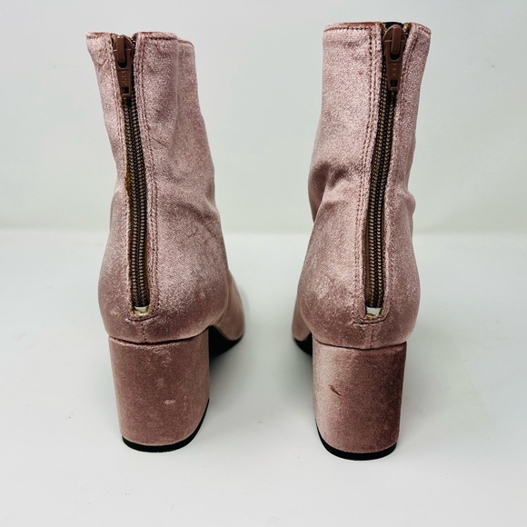 Free People Ankle Boots in Pink Velvet - Picture 8 of 15